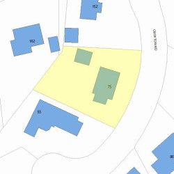 75 Crofton Rd, Newton MA 02468-2114 plot plan