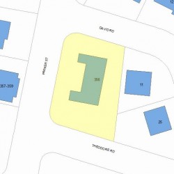 356 Parker St, Newton MA  02459-2660 plot plan