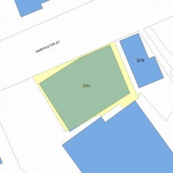 2282 Washington St, Newton MA 02462-1440 plot plan