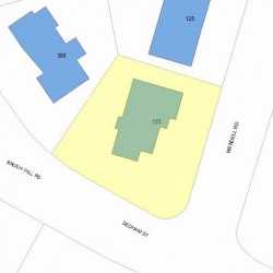 133 Wendell Rd, Newton MA 02459-2946 plot plan