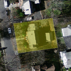 22 Exmoor Rd, Newton MA 02459-1208 aerial view