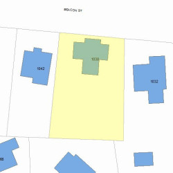 1038 Beacon St, Newton MA 02459-1742 plot plan