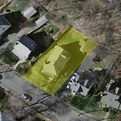 48 Lewis St, Newton MA 02458-1825 aerial view