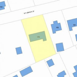 174 Mount Vernon St, Newton MA 02465-2517 plot plan