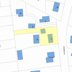 95 Freeman St, Newton MA 02466-1212 plot plan