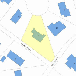 7 Shumaker Path, Newton MA  02459-3524 plot plan