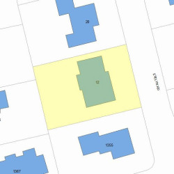 12 Evelyn Rd, Newton MA 02468-1217 plot plan