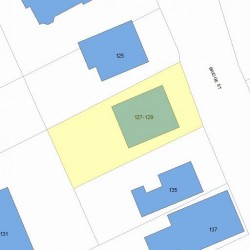 129 Bridge St, Newton MA 02458-1105 plot plan