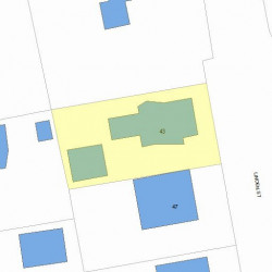 43 Linden St, Newton MA 02464-1430 plot plan