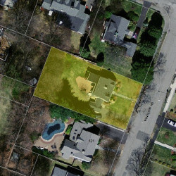 115 Winslow Rd, Newton MA  02468-1743 aerial view