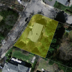 112 Exeter St, Newton MA 02465-2825 aerial view