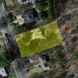 136 Beaumont Ave, Newton MA  02460-2330 aerial view