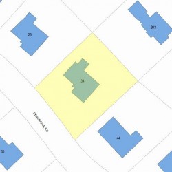 34 Peregrine Rd, Newton MA 02459-3440 plot plan