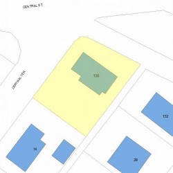 138 Central St, Newton MA 02466-2401 plot plan