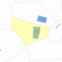 23 Craigie Ter, Newton MA 02460-2106 plot plan