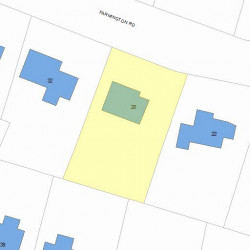 28 Farmington Rd, Newton MA 02465-1107 plot plan