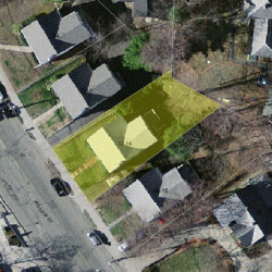 14 Willow St, Newton MA  02459-1932 aerial view