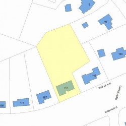 155 Waban Ave, Newton MA 02468-2101 plot plan