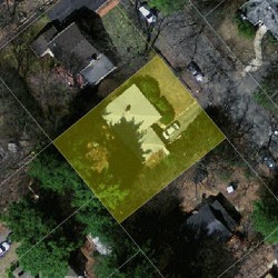 53 Pierrepont Rd, Newton MA 02462-1126 aerial view