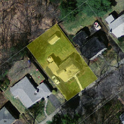 74 Clearwater Rd, Newton MA  02462-1104 aerial view