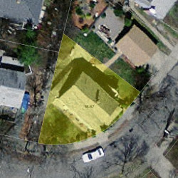 57 Wetherell St, Newton MA  02464-1416 aerial view