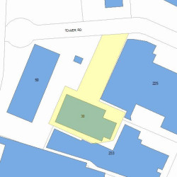 30 Tower Rd, Newton MA 02464-1511 plot plan