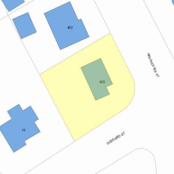 409 Winchester St, Newton MA  02461-2008 plot plan