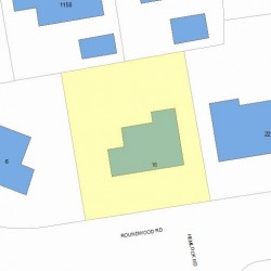 16 Roundwood Rd, Newton MA  02464-1217 plot plan