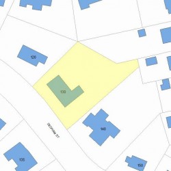 130 Dedham St, Newton MA 02461-2136 plot plan