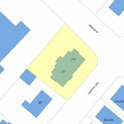 219 Linwood Ave, Newton MA  02460-1431 plot plan