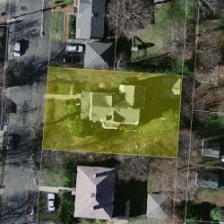 14 Wessex Rd, Newton MA  02459-1625 aerial view