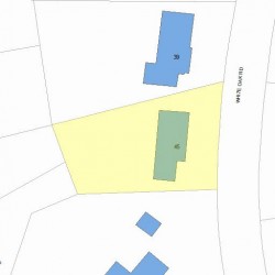 45 White Oak Rd, Newton MA  02468-1322 plot plan