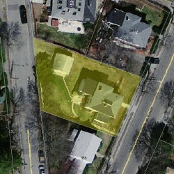 349 Lexington St, Newton MA 02466-1211 aerial view