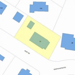 20 Glen Rd, Newton MA  02459-2323 plot plan