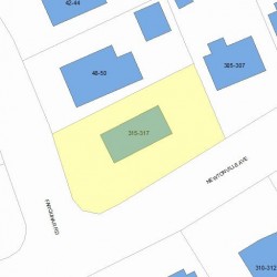 317 Newtonville Ave, Newton MA 02460-2014 plot plan