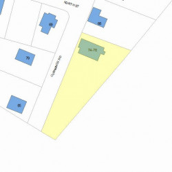 74 Cummings Rd, Newton MA  02459-1753 plot plan