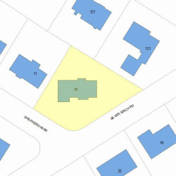 21 Silver Birch Rd, Newton MA  02468-2312 plot plan