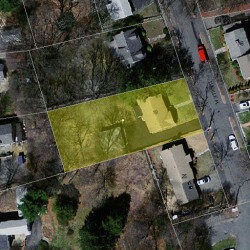 19 Lucille Pl, Newton MA  02464-1210 aerial view