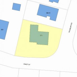 171 Cabot St, Newton MA 02458-2537 plot plan