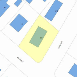 221 Jackson St, Newton MA 02459-2522 plot plan