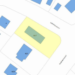 1617 Washington St, Newton MA 02465-2229 plot plan