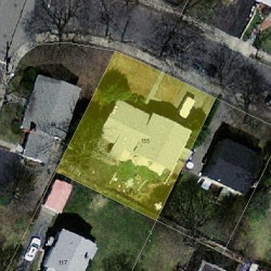 155 Adams Ave, Newton MA 02465-1551 aerial view
