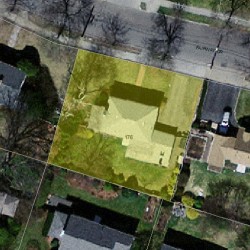 176 Fairway Dr, Newton MA 02465-1715 aerial view