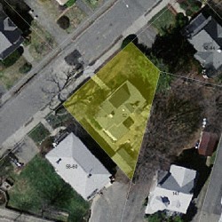 52 Judkins St, Newton MA  02460-1416 aerial view