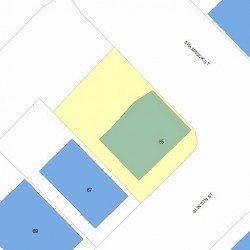 65 Clinton St, Newton MA  02458-1233 plot plan