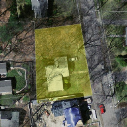 53 Verndale Rd, Newton MA  02461-2113 aerial view