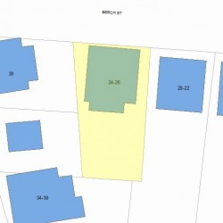 24 Beech St, Newton MA  02458-1026 plot plan