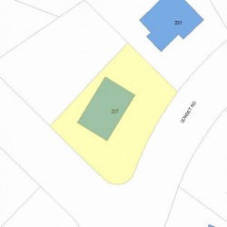 237 Dorset Rd, Newton MA 02468-1451 plot plan