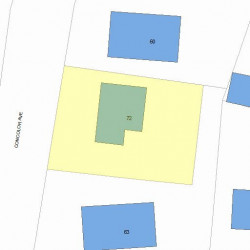 72 Concolor Ave, Newton MA  02458-2524 plot plan