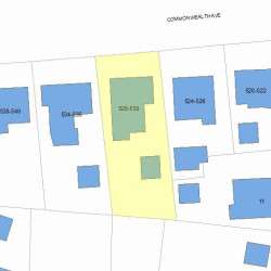 528 Commonwealth Ave, Newton MA 02459-1634 plot plan